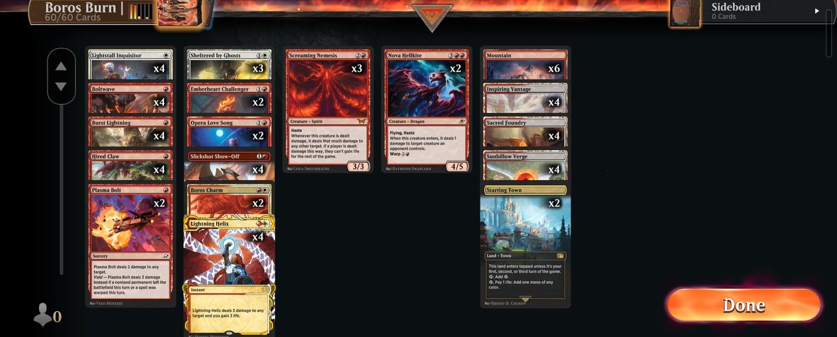 Your life goes down, my gems, play-in, and wildcards go up.
That’s just Bo1 life, thanks to <a href="/LucaBina94/">Luca Bina (byna94)</a>’s aggro deck! ⚡🔥