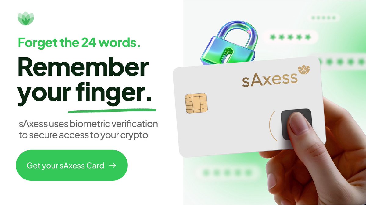 Typing passwords is so 2015🫣

sAxess reads your fingerprint.
No more remembering phrases. No more panic😍

If your wallet doesn’t know you, is it really secure?

#sAxess #Biometric #Web3