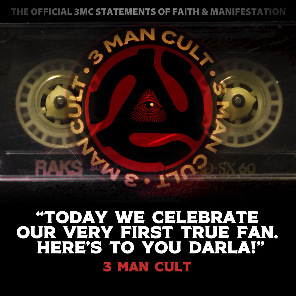 3ManCult's tweet photo. This past weekend was the very first time someone actually drove an hour specifically to hear #3mancult play live - and DAMMIT I didn't snap a selfie of Ms. Darla with the band !!!!!!!!! So Darla, we'll snap that pic next time and YOU will ALWAYS be our FIRST official fan 🙏🫵 https://t.co/VbqwpTg0fk