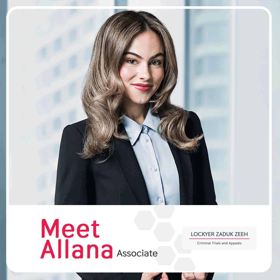 Lockyer Zaduk Zeeh (@lzzdefence) on Twitter photo We’re excited to welcome Allana Scott as an Associate at LZZ Defence! Allana joined us after completing both her summer and articling terms with the firm, where she contributed to complex cases—including manslaughter, drug trafficking, and more.
buff.ly/lBivHYL We’re excited to welcome Allana Scott as an Associate at LZZ Defence! Allana joined us after completing both her summer and articling terms with the firm, where she contributed to complex cases—including manslaughter, drug trafficking, and more.
buff.ly/lBivHYL