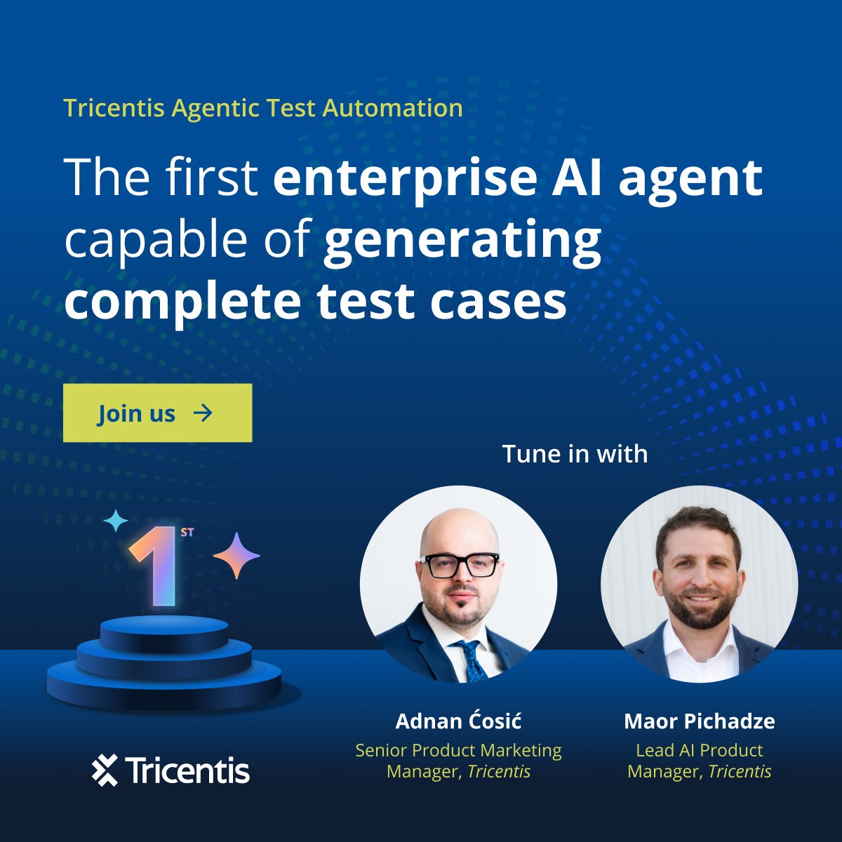 Tricentis's tweet image. 🔓✨Unlock the future of testing with Tricentis Agentic test automation!

Join our webinar to see how AI-driven test creation + Tosca integration save ⏰ time &amp;amp; 🚀 boost productivity. 

Register now 💻💫bit.ly/45A3WhZ

#AgenticAI #Tosca #TestAutomation #QA