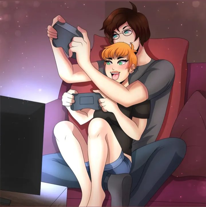 physio_path's tweet photo. Jake vs. Lily 🎮 Made this for my client nothing says ‘romance’ like trying to beat your partner at Mario Kart 😅 Loved capturing that mix of chaos, laughter, and game night cuddles #digitalart #commission #gamerlove #otpmoment #animecouple #cozychaos #gamenight #commissionopen https://t.co/yLVyPWjO2V