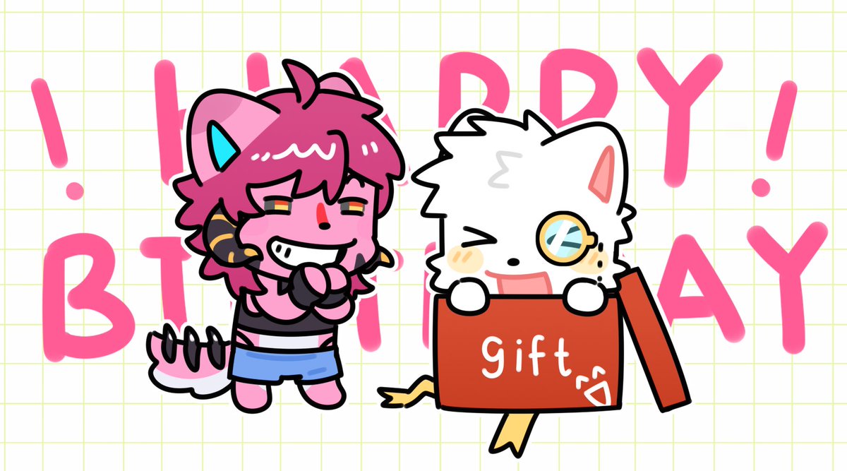 VT四岁啦！！！🥳🥳🥳
感谢老师们给VT做的各种香饭！！！🩷
以及感谢<a href="/shayu0717/">鲨鱼裤衩</a> 老大画的生日贺图🩷

新的一年希望VT也能一直和栩间好好过下去！！！💞💞💞