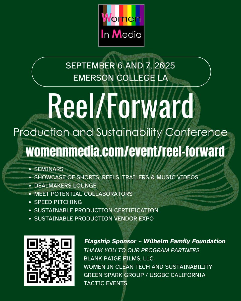 NewFilmmakers LA (@nfmla) on Twitter photo 🎬 <a href="/WomenNMedia/">Women in Media</a> presents Reel/Forward — a two-day immersive conference at the intersection of production, sustainability, and innovation, open to all creators in film, TV, and new media!
Join a vibrant community of storytellers, investors, producers, and crew members working to 🎬 <a href="/WomenNMedia/">Women in Media</a> presents Reel/Forward — a two-day immersive conference at the intersection of production, sustainability, and innovation, open to all creators in film, TV, and new media!
Join a vibrant community of storytellers, investors, producers, and crew members working to