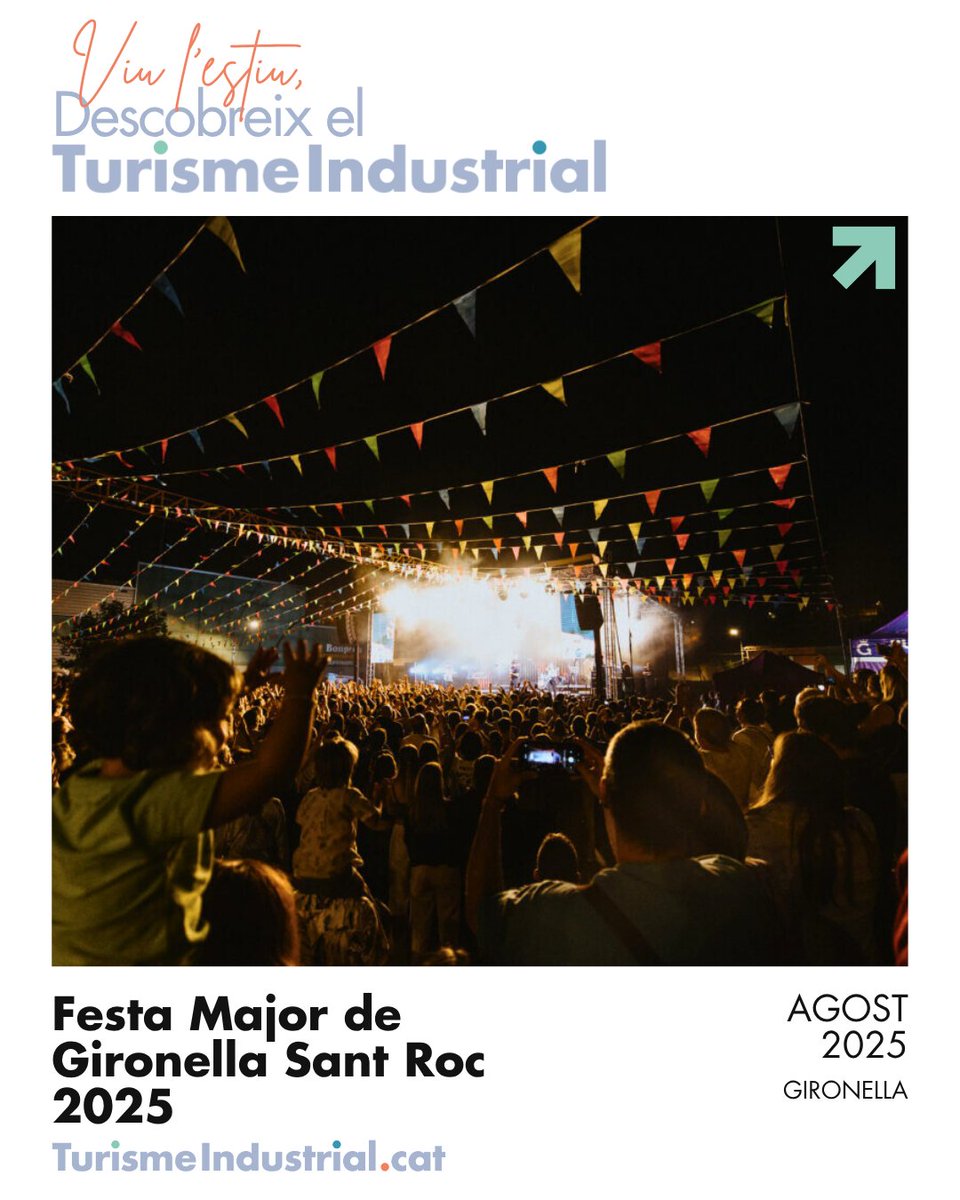 El Berguedà està de festa!🎉Amb motiu de Sant Roc, patró de Gironella, la localitat celebra la seva Festa Major amb actes per a tots els públics.

Viu l'estiu, descobreix el Turisme Industrial als carrers de Gironella! 🤩

🌐 xatic.cat/ca/activitats/…
#ViuEstiuXATIC