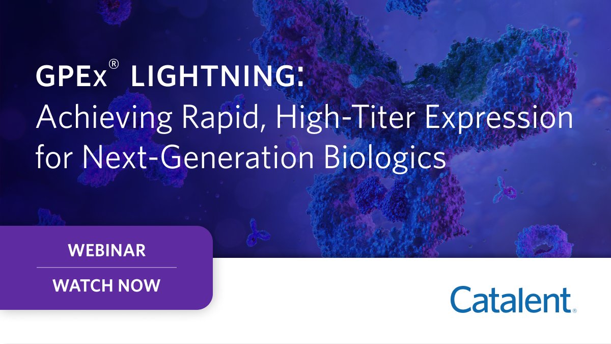Catalent_'s tweet image. Are you working on next-generation multi specific antibodies or complex protein biologics? 

Discover how the GPEx® Lightning platform is transforming #BiologicsDevelopment with unmatched speed, flexibility &amp;amp; scalability.

Watch on-demand now: ow.ly/ReJF50WCK5V

#Biopharma