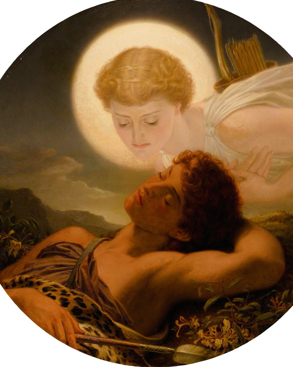 "A Dream of Latmos" (1879) 
By Sir Joseph Noel Paton. (1821-1901)🖌️🌹 
Scotttish Painter.