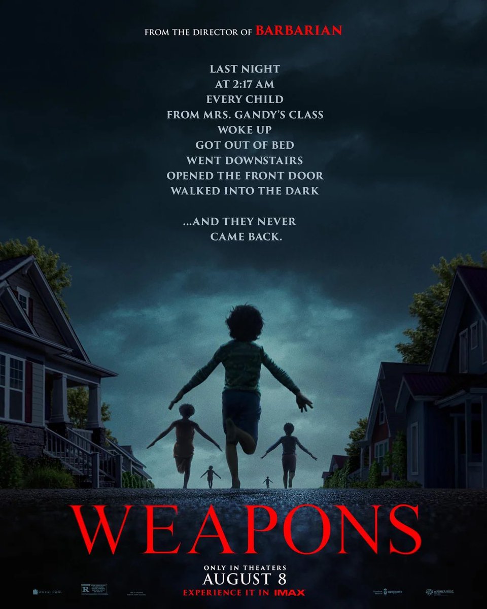 NW: WEAPONS

Excited for this

(Cinema Trips 2025 #36)