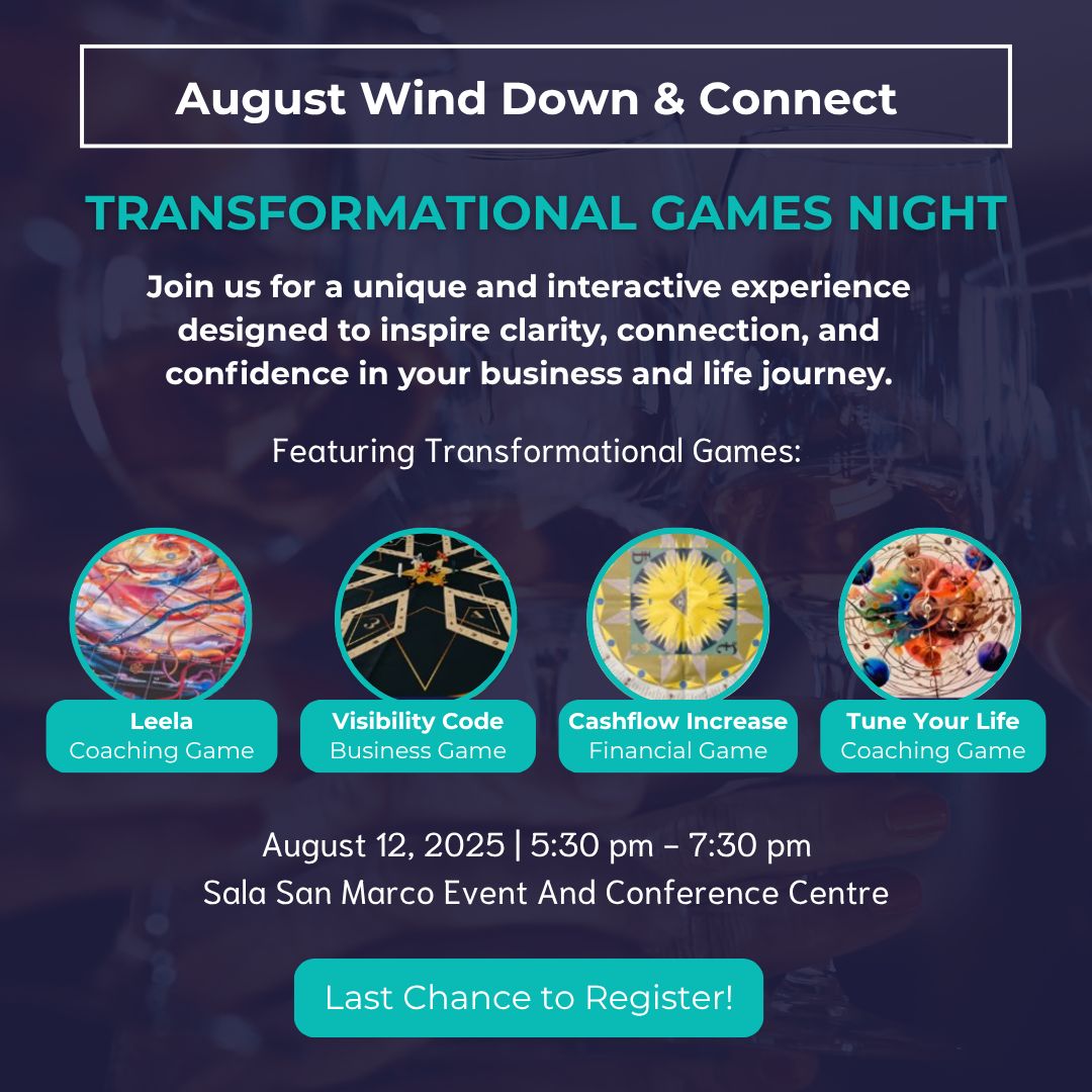 Ready to play—and shift your perspective? Join us for an evening of insight and connection at our August Wind Down &amp; Connect!

📅 August 12 | 5:30 PM
📍 Sala San Marco Event &amp; Conference Centre

🔗 Learn more &amp; register: wbn.wildapricot.org/event-6224757

#WBNinspired
