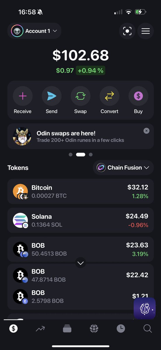 Plug (@plug_wallet) on Twitter photo Chain Fusion looks a little something like this 👀😍
Bridge assets like USDC, BOB and more from Arb, Base and Eth to ICP and vice versa <a href="/OneSecBridge/">OneSec</a> <a href="/bobdotfun/">bob.fun</a>
Swap BTC for Runes with <a href="/Odin_GodOfRunes/">ODIN•FUN</a>
Icp tokens with <a href="/ICPSwap/">ICPSwap #DFINITY</a> <a href="/KongSwapX/">KongSwap 🦍</a>
Next up? <a href="/JupiterExchange/">Jupiter (🐱, 🐐)</a> be ready Chain Fusion looks a little something like this 👀😍
Bridge assets like USDC, BOB and more from Arb, Base and Eth to ICP and vice versa <a href="/OneSecBridge/">OneSec</a> <a href="/bobdotfun/">bob.fun</a>
Swap BTC for Runes with <a href="/Odin_GodOfRunes/">ODIN•FUN</a>
Icp tokens with <a href="/ICPSwap/">ICPSwap #DFINITY</a> <a href="/KongSwapX/">KongSwap 🦍</a>
Next up? <a href="/JupiterExchange/">Jupiter (🐱, 🐐)</a> be ready