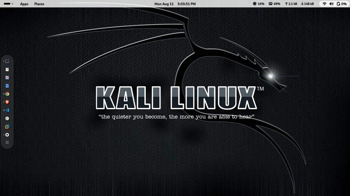 chi_mofor's tweet photo. First time using the @Kali Purple OS. After some days, I was about to give up on it because the Night Light functionality wasn’t working — but thanks to Redshift, I decided to stick with it.

But then… I don’t know why there isn’t Burp Suite by default in this OS. 🤔 https://t.co/07bSHBRkaG