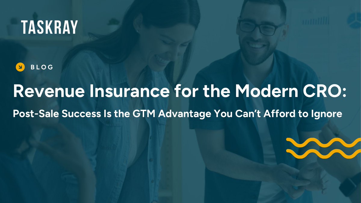 Post-sale success is more than support—it’s your revenue insurance. Discover why CROs can’t afford to ignore what happens after the deal closes → taskray.com/revenue-insura…

#RevenueInsurance #CustomerSuccess #PostSale #GTMStrategy #SaaSGrowth #TaskRay