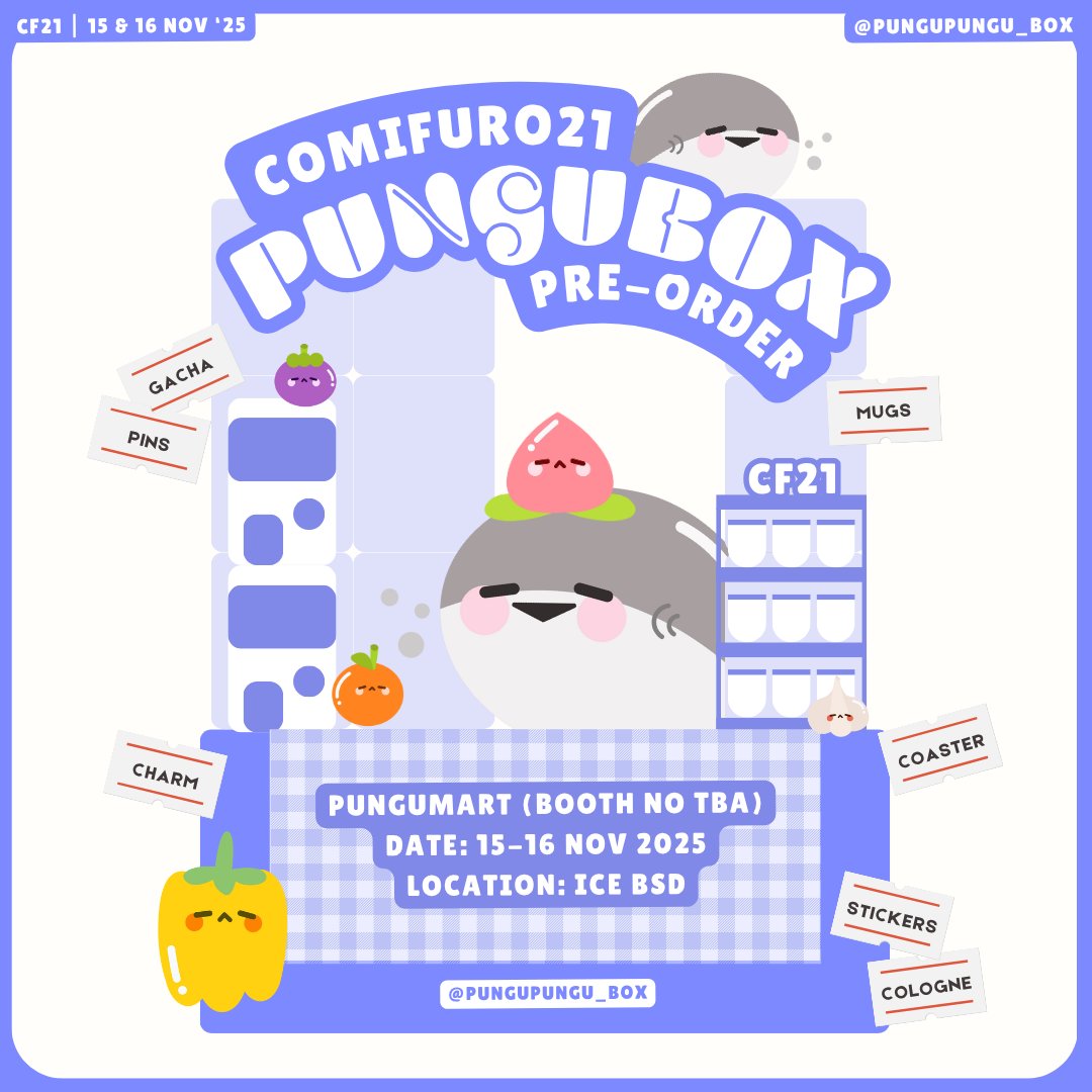 pungupungu_box's tweet photo. 🔄 &amp; 💕are appreciated
Pungubox's CF21 Pre-Order Batch 01

📅12/08 - 25/08 '25
🛒Bottle / Tumbler / Coaster / Phone Strap / Mini Pin / Acrylic Charm / Pin / Sticker / Cologne / Gacha

https://t.co/DRsBkotlog

Genshin HSR Original Art Kpop Tpop
#CF21catalogue #CF21Catalog https://t.co/FRjdrOtyQI