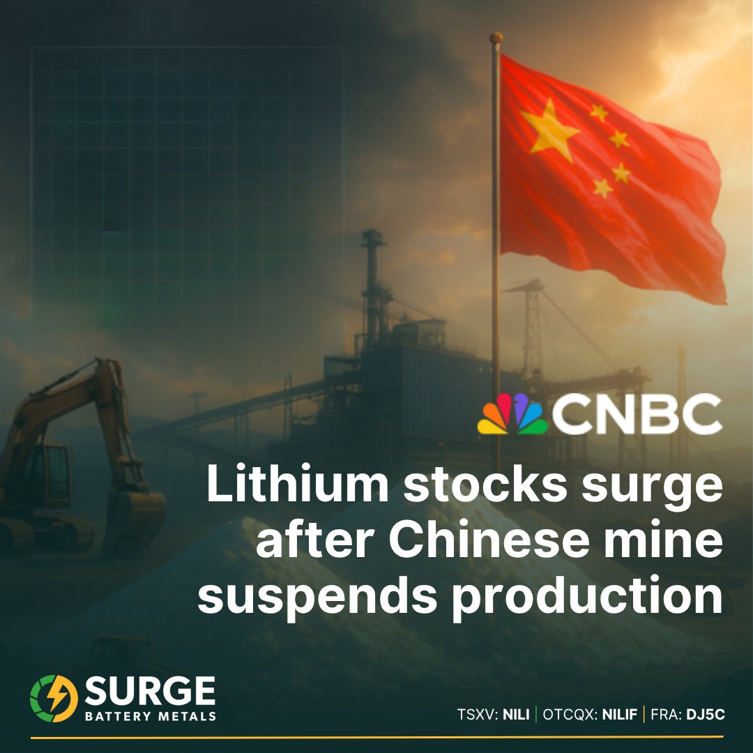 Lithium stocks surge after Chinese mine suspends production

Albemarle &amp; Sprott Lithium Miners ETF soar as China's CATL halts 4% of global lithium supply at Yichun mine. Morgan Stanley sees tighter market balance &amp; rising prices in 2025.

🗞️ <a href="/spencekimball/">Spencer Kimball</a> via <a href="/CNBC/">CNBC</a>: