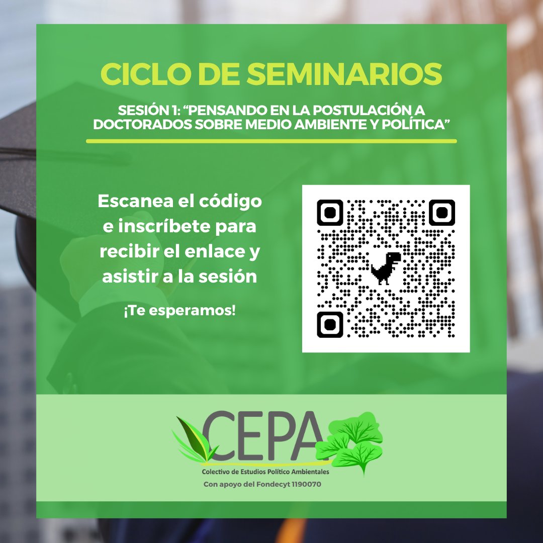 CepaColectivo's tweet photo. 🤓🗓️ Les invitamos a un nuevo Ciclo de Coloquios CEPA 🌱

En esta 1era sesión @seb_carrasco_s nos orientará sobre el proceso de postulación a doctorados sobre medio ambiente y política.

La actividad se realizará en modalidad online el 20 de agosto a las 12:30 hrs🍃 Les esperamos https://t.co/eOXCYQdq2o