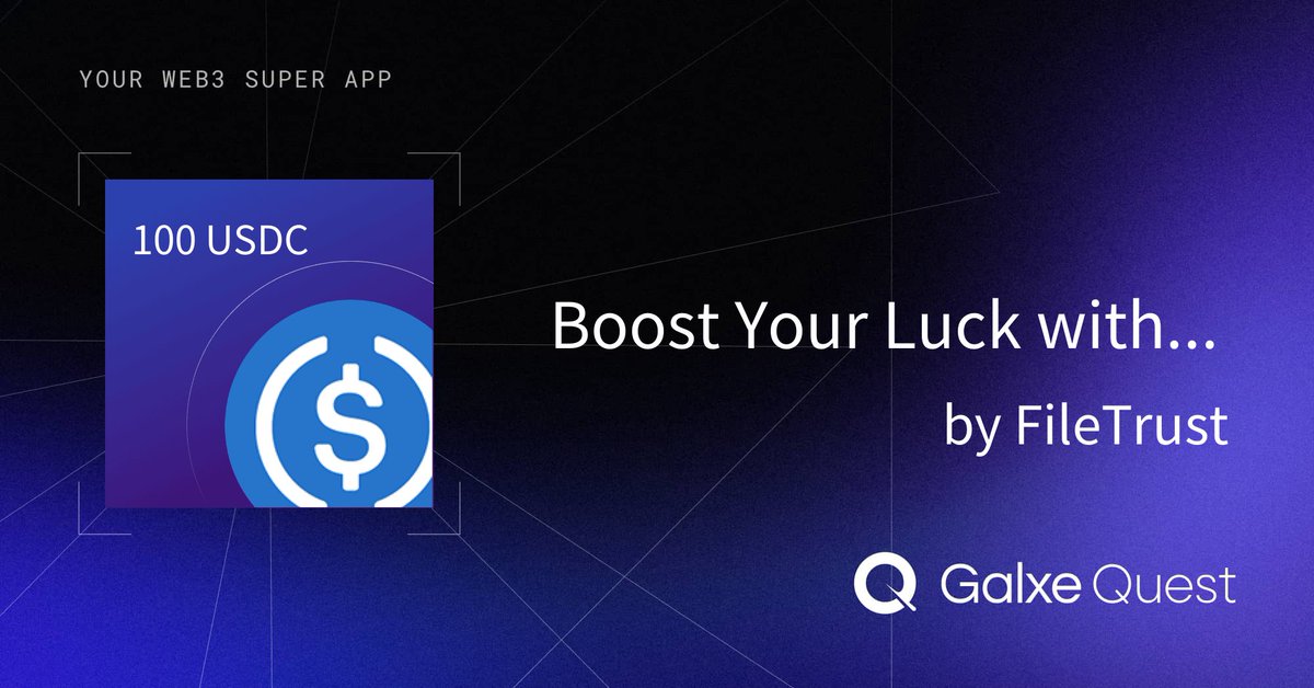 🎁Buy only 250 FTU (just $1) and get a chance to win $100! 🎉
1⃣Buy Token Here:
🔗buy.filetrust.io
2⃣Participate Here
🔗app.galxe.com/quest/FileTrus…