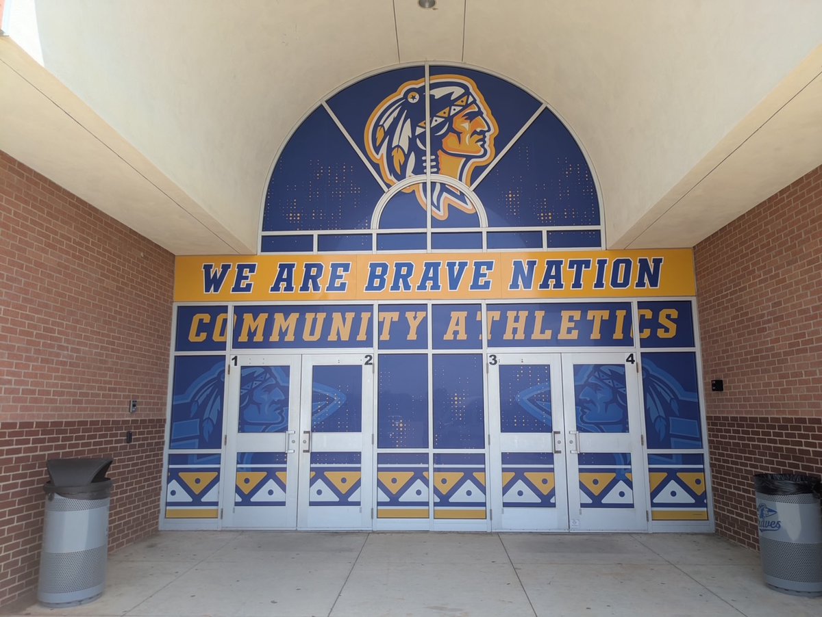TheSignChamp's tweet image. 🏟️ Fresh look, fierce spirit!

Community HS Braves just leveled up their athletic entrances with bold new graphics that scream WE ARE BRAVE NATION! 💙💛 @communityisd @CHSBraveNation 

Let the games begin. #BraveNation #CommunityHS #FacilityGlowUp #BrandYourSchool #SchoolBranding…