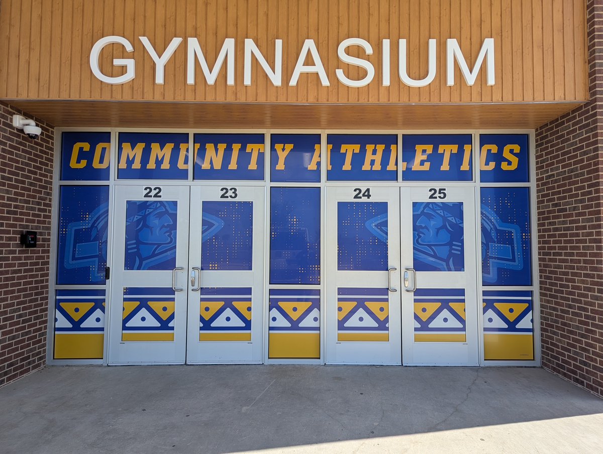 TheSignChamp's tweet image. 🏟️ Fresh look, fierce spirit!

Community HS Braves just leveled up their athletic entrances with bold new graphics that scream WE ARE BRAVE NATION! 💙💛 @communityisd @CHSBraveNation 

Let the games begin. #BraveNation #CommunityHS #FacilityGlowUp #BrandYourSchool #SchoolBranding…