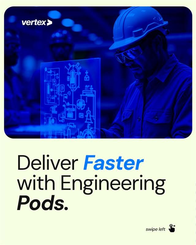 VertexSoftware's tweet photo. Deadlines are closing in. The pressure is real. And your engineering team can only move as fast as the resources you have.

At Vertex, we’ve seen this story play out countless times. That’s why we built our Engineering Pods; high-performing teams that combine:

#StaffAugmentation https://t.co/88gQFlUev6