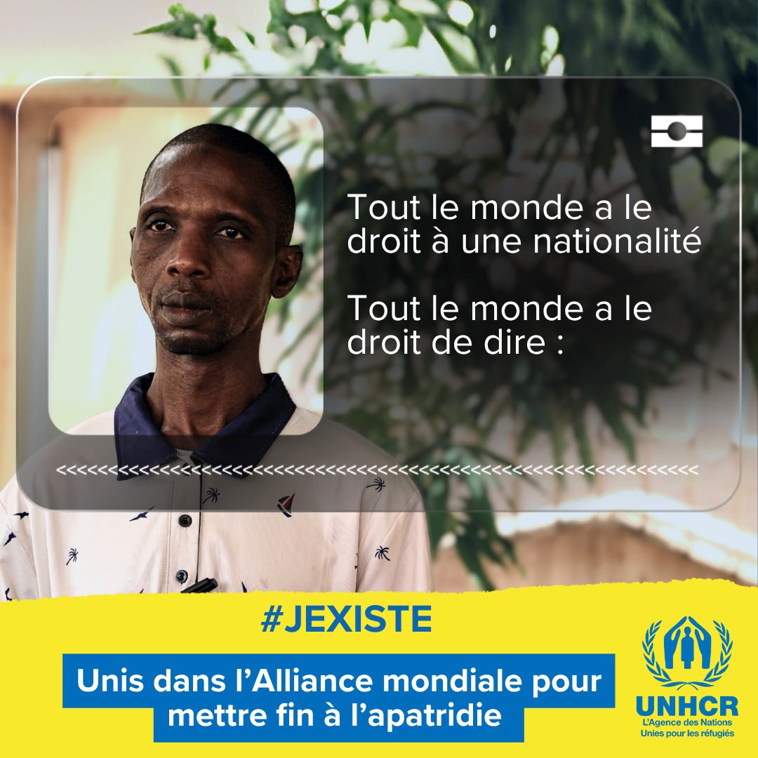 <a href="/UNHCRWestAfrica/">UNHCR West & Central Africa</a> <a href="/SNU_Niger/">ONU_Niger</a> <a href="/OCHA_Niger/">OCHA NIGER</a> L’Alliance mondiale pour mettre fin à l’apatridie marque un pas concret au Niger pour identifier les personnes à risque et garantir une identité légale pour tous.

Ensemble, avec les communautés, faisons en sorte que chacun puisse affirmer haut et fort : #Jexiste.

3/3