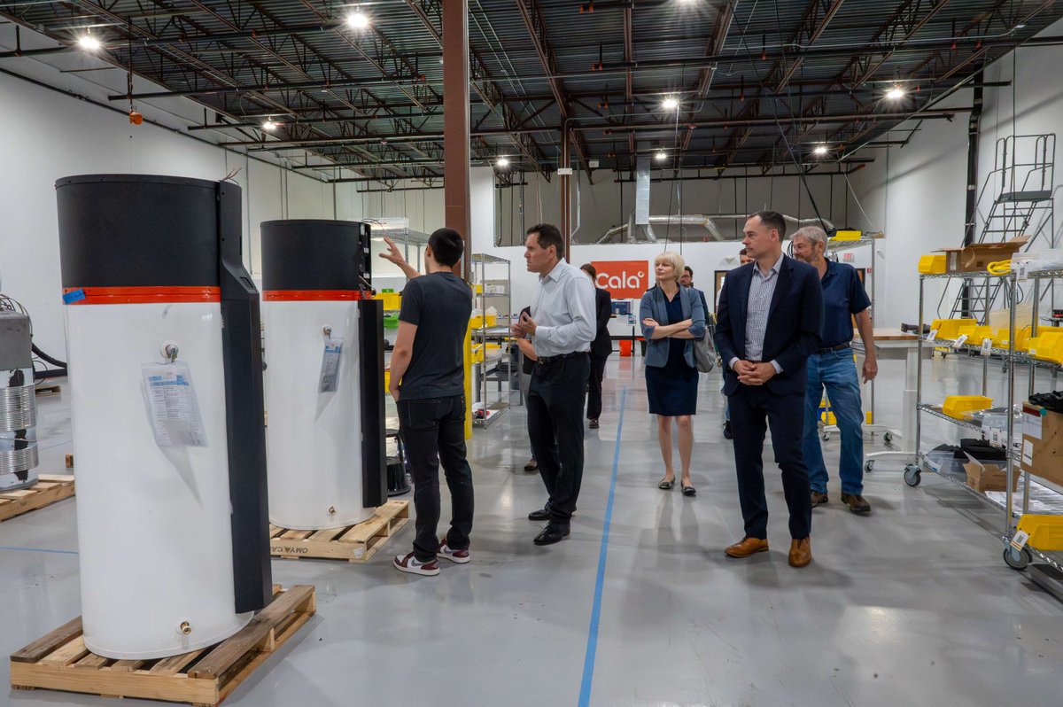 CalaSystems's tweet photo. On July 28, we welcomed State Senator @Barry_Finegold and the @MassCEC team to Cala Systems. Grateful for their support and dedication to advancing #climatesolutions as we get ready to launch the world’s first intelligent #heatpumpwaterheater. https://t.co/47VRzJPLKJ