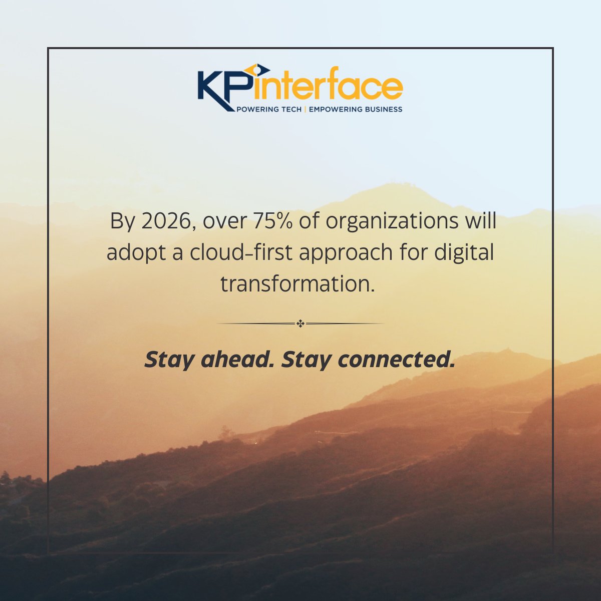 KPInterface's tweet image. The cloud is here-are you ready to make the move?

Migrate, optimize, and protect your data with our expert cloud services.

Connect today: kpinterface.com/contact-us/

#CloudServices #CloudFirst #DigitalTransformation #CloudSecurity #ITServices