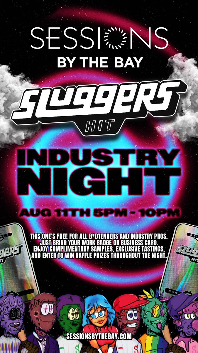 SESSIONS BY THE BAY (@sessions_ca) on Twitter photo 🚨 TONIGHT ONLY 🚨
We’re turning up your Monday with @sluggersworldwide for Industry Night at Sessions by the Bay 🌊🌬️🔥
<a href="/sluggerstx/">Sluggershits</a>
If you’re a b#dtender or industry pro, this is YOUR night 💯
Just bring your work badge or biz card and step into:
✨ Complimentary samples & 🚨 TONIGHT ONLY 🚨
We’re turning up your Monday with @sluggersworldwide for Industry Night at Sessions by the Bay 🌊🌬️🔥
<a href="/sluggerstx/">Sluggershits</a>
If you’re a b#dtender or industry pro, this is YOUR night 💯
Just bring your work badge or biz card and step into:
✨ Complimentary samples &