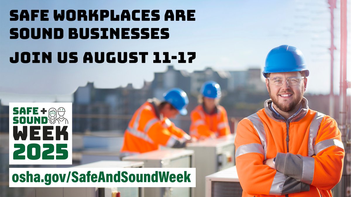 Today is the first day of <a href="/OSHA_DOL/">OSHA_DOL</a> Safe + Sound Week! ClickSafety is committed to being an advocate and resource for workplace safety. Find out how your organization can participate in Safe + Sound Week: bit.ly/3JqPsJw