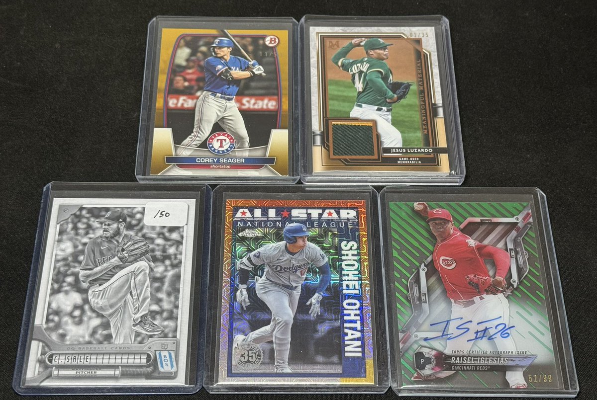 $5 each 🔥

Seager &amp; Sale /50
Luzardo /35
Iglesias /99