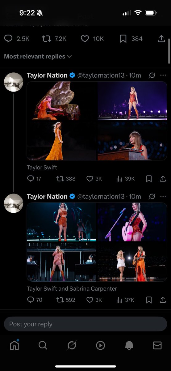Taylor Nation posting 12 photos and saying thinking about “see you next era”