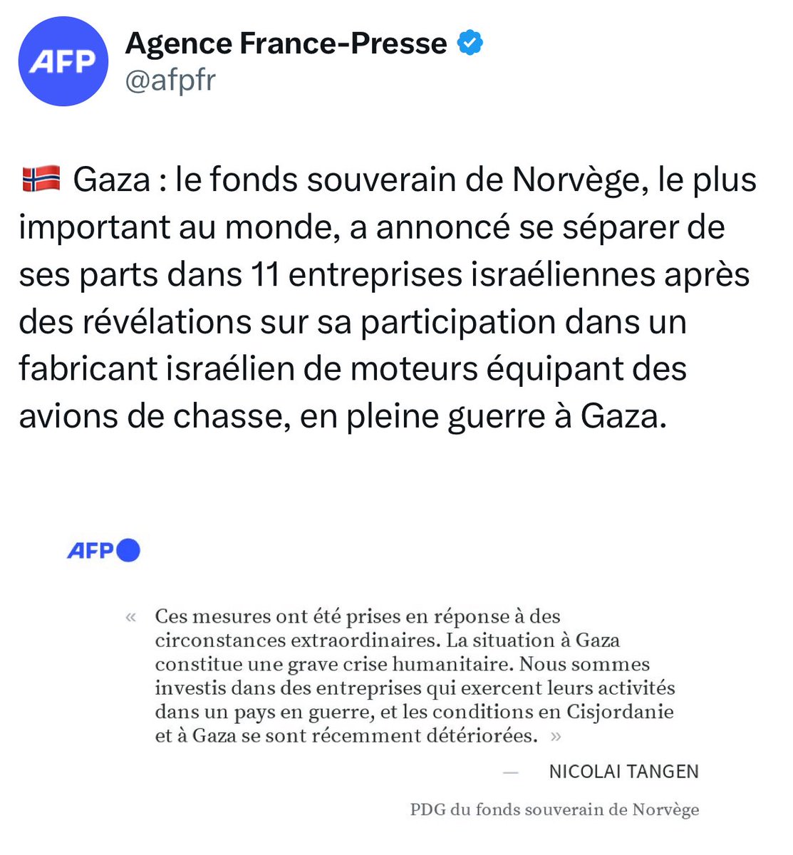 Comme quoi c’est possible d’être digne.
On n’est pas obligé de faire 40 communiqués d’indignation feinte sans jamais agir comme le fait Macron.
