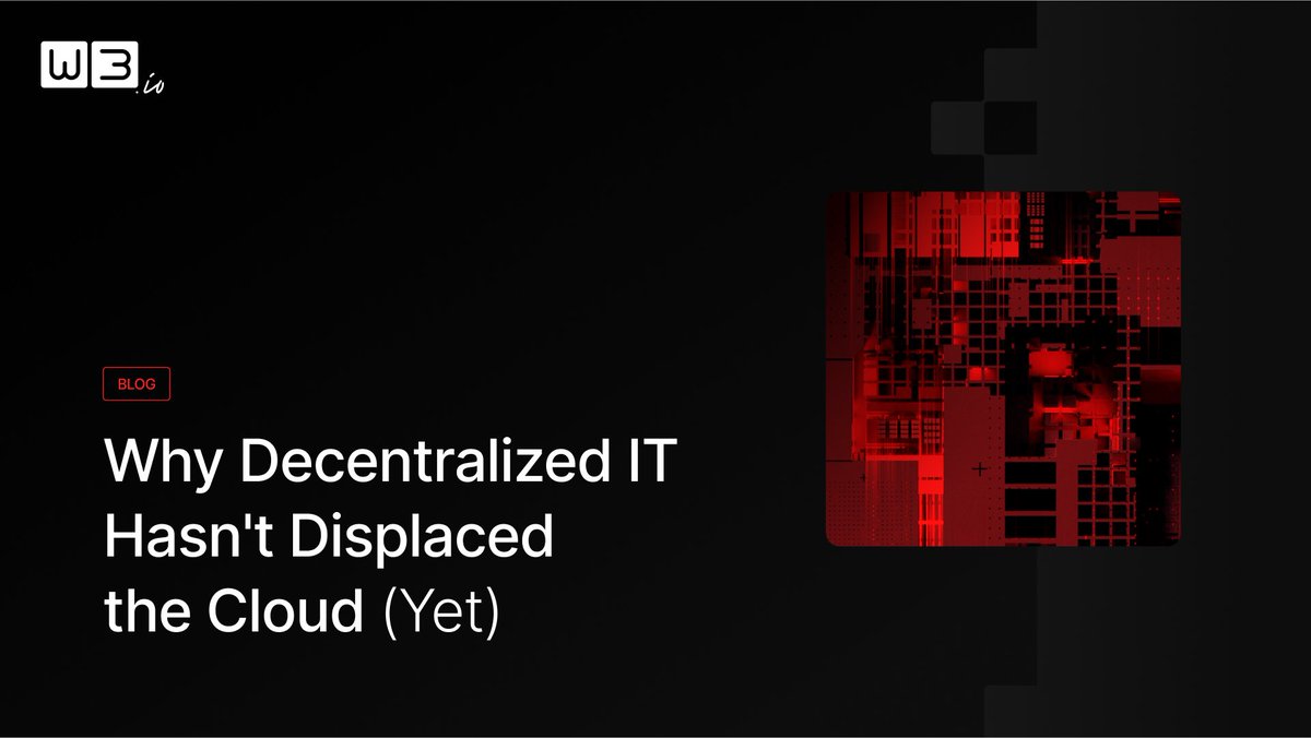 w3.io (@w3arew3) on Twitter photo Why hasn’t decentralized infrastructure displaced the cloud?
<a href="/StowellPorter/">Porter Stowell</a> breaks it down → hubs.ly/Q03C8g2b0
#ComposableInfra #Web3 Why hasn’t decentralized infrastructure displaced the cloud?
<a href="/StowellPorter/">Porter Stowell</a> breaks it down → hubs.ly/Q03C8g2b0
#ComposableInfra #Web3