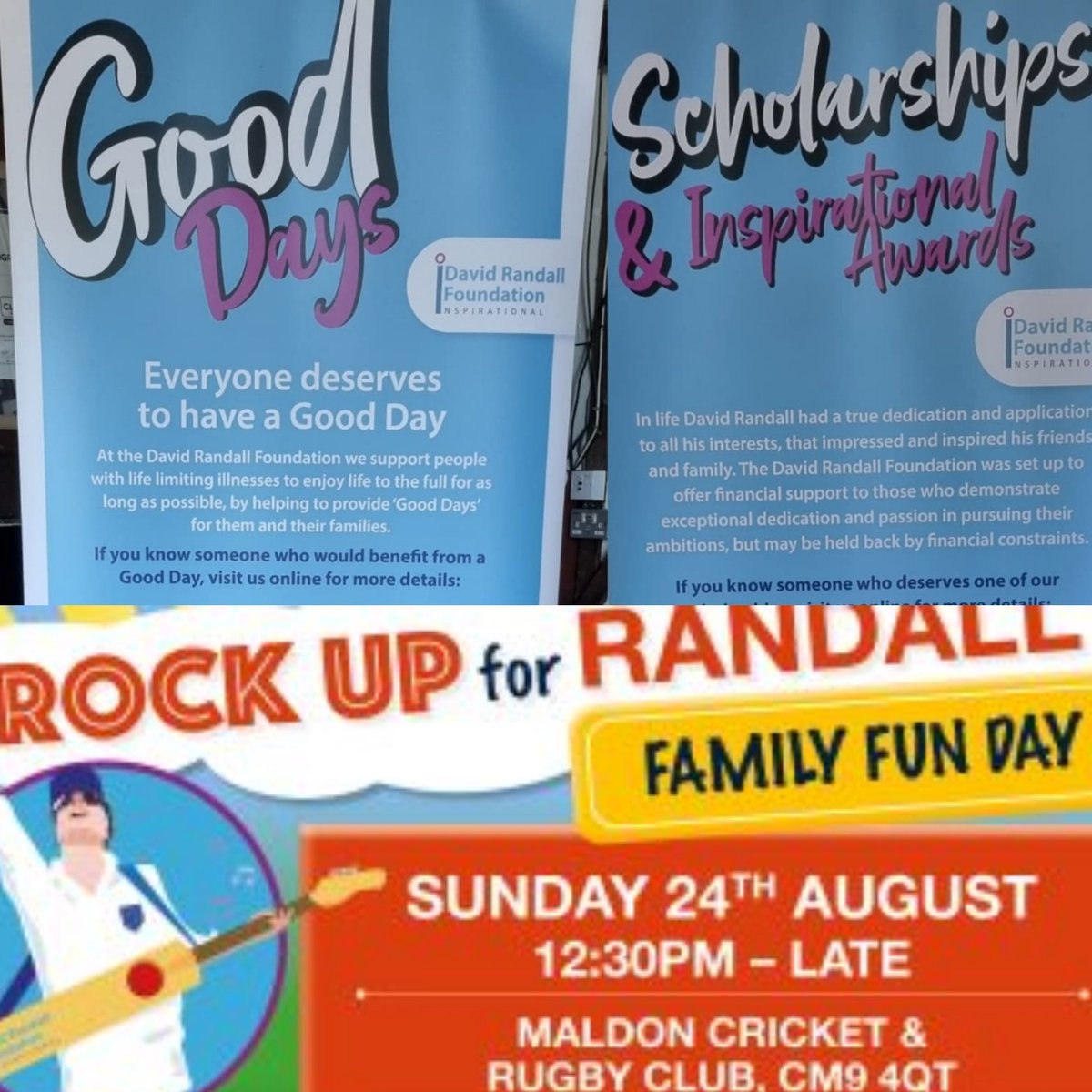 There will be a DRF information stall at "Rock up for Randall".

Come and talk to us if you or someone you know would benefit from either a "Good Day" or a Scholarship/ Inspirational Award.