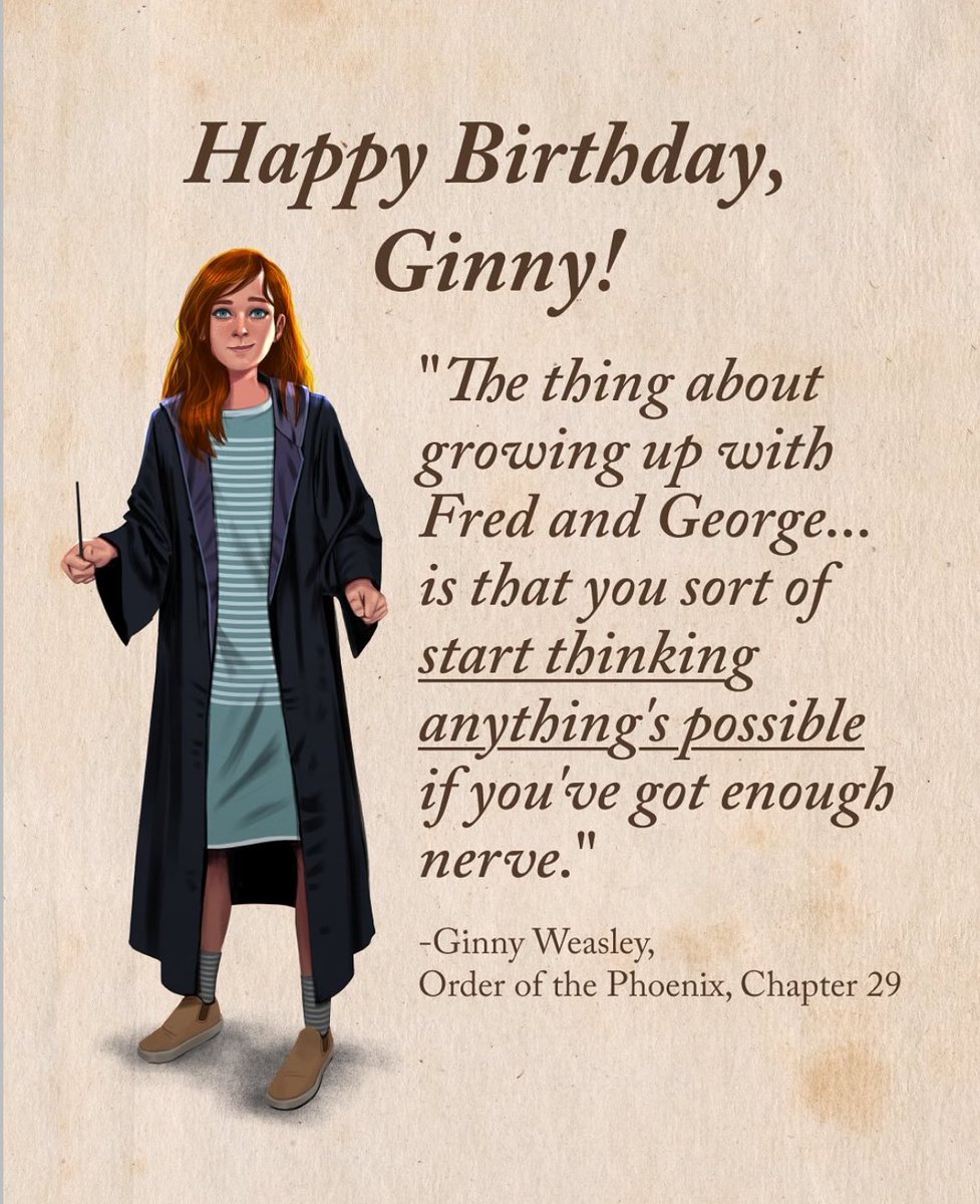 Happy Birthday Ginny Weasley ❤️

<a href="/jk_rowling/">J.K. Rowling</a> 
<a href="/harrypotter/">Harry Potter</a> 
#ginnyweasley
#harrypotter