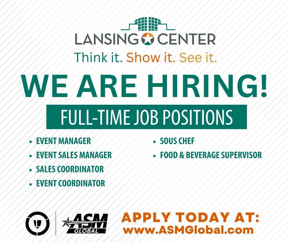 WE ARE HIRING!

We're on the lookout for dynamic individuals who are passionate about large-scale events and great customer service! Whether it's booking a new event, coordinating the event, or providing a savory meal that exceeds a client's expectation.

ow.ly/O6FY50WzsO5