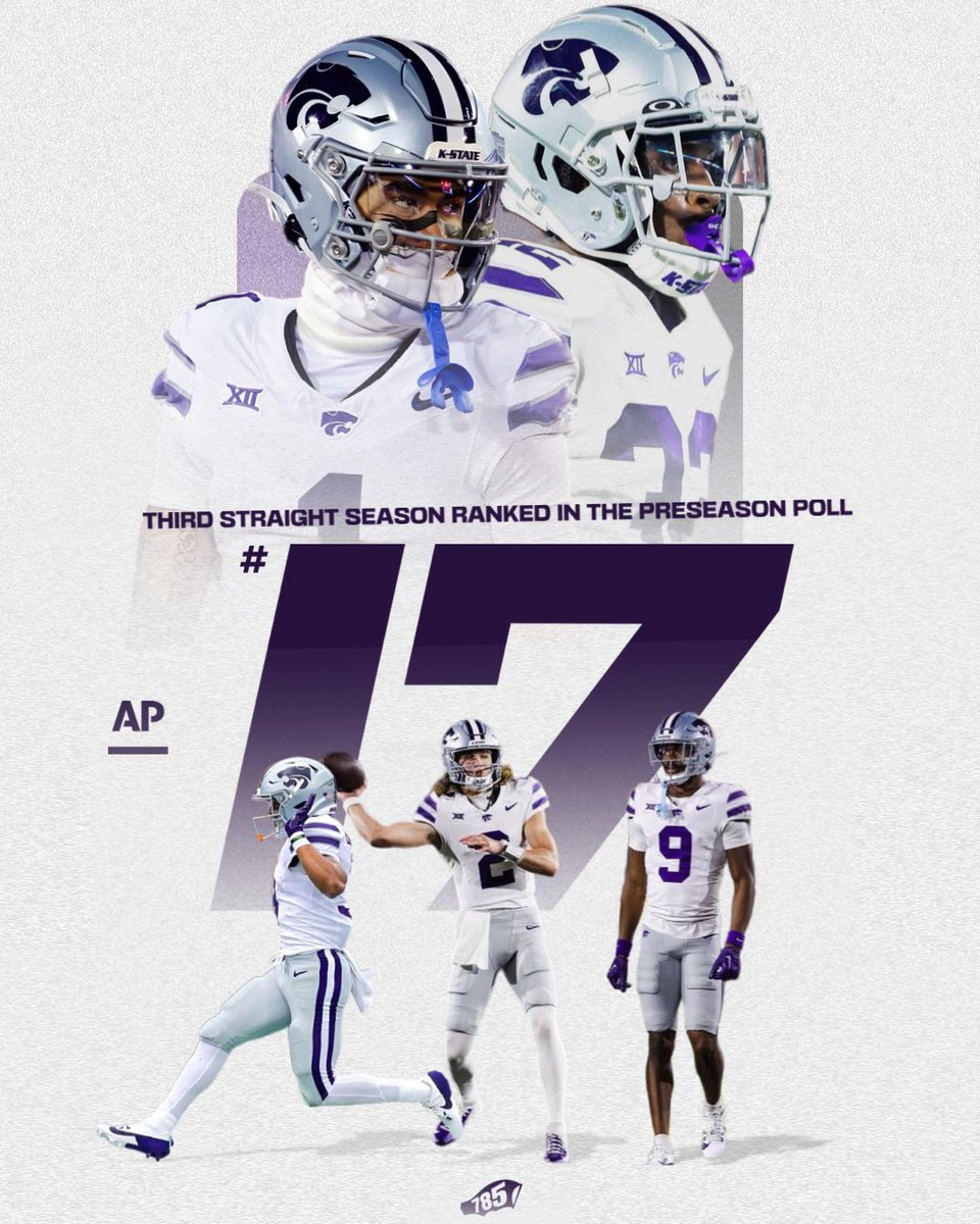 K-State will begin the season ranked #17