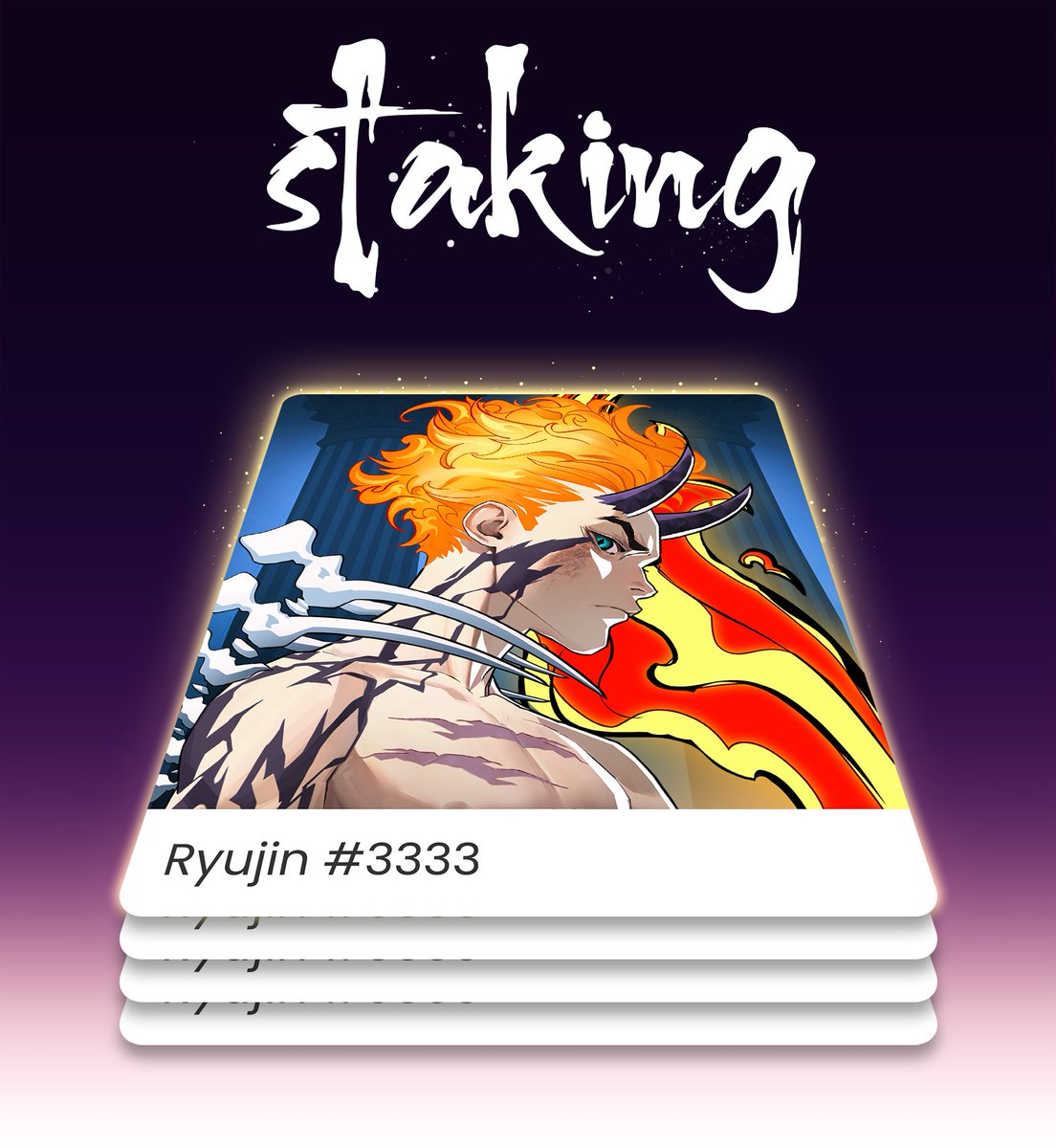 Ryujin_nft_'s tweet photo. 6 DAYS TILL MINT ⛩️
Every Ryujin NFT is forged with a fragment of divine might ⚡
Stake yours… and watch its power flow into real monthly rewards 🪙