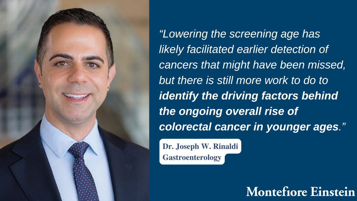 Colorectal cancer rates are rising in young adults, but early screening saves lives.

Dr. Rinaldi outlines steps people can take to lower their risk and points to possible links with diet, environment, and gut health. <a href="/EinsteinMed/">Albert Einstein College of Medicine - Official</a> ➡️ cnn.it/3JoLJMz