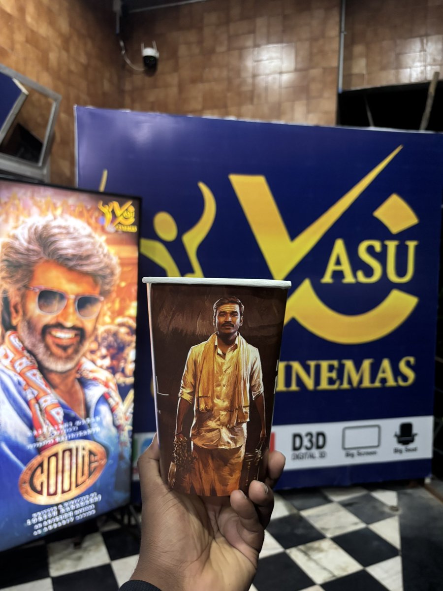 vasutheatre's tweet photo. #IdliKadai Promotions kickstarts in your VASU DOLBY ATMOS with #Coolie
Received Popcorn Tubs , Thank you @DawnPicturesOff , superb promotional strategy 😍🤝
Releasing on Oct 1,2025 in theatres near you
@dhanushkraja @arunvijayno1 @wunderbarfilms @theSreyas 
#IdlyKadai https://t.co/4OjJk1GJ6L