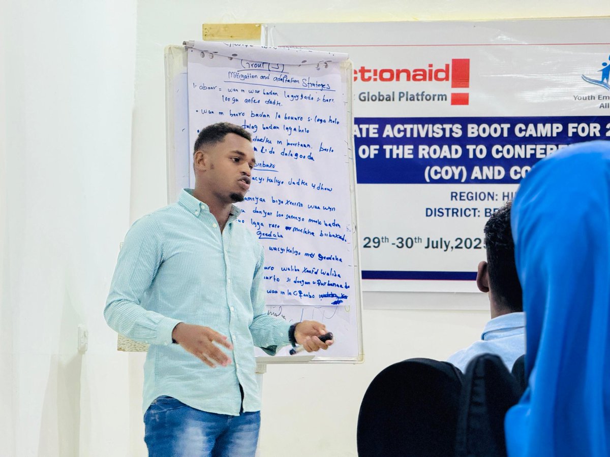 YeaEmpowerment1's tweet photo. Support with @ActionAid_SS, YEA facilitated 2 days training sessions for climate activists boot camp, The aim is to serve as a prelude to the (COP 30) and the (COY). it is critical to equip young activists with the expertise, and information to advocate 

#climatebootcamp
#yea https://t.co/9EsR18gZWf