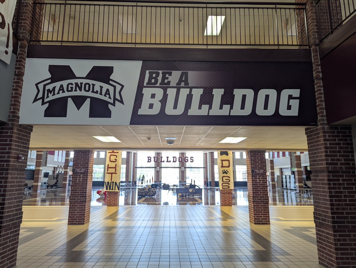 TheSignChamp's tweet image. Magnolia HS is ready to roll into the new school year with fresh facility graphics and unstoppable energy!

💥 “BE A BULLDOG” greets you at the door, and the Profession of Excellence wall is prepped to spotlight this year’s top educators. Who will earn the honors? 🏆 #BeABulldog…