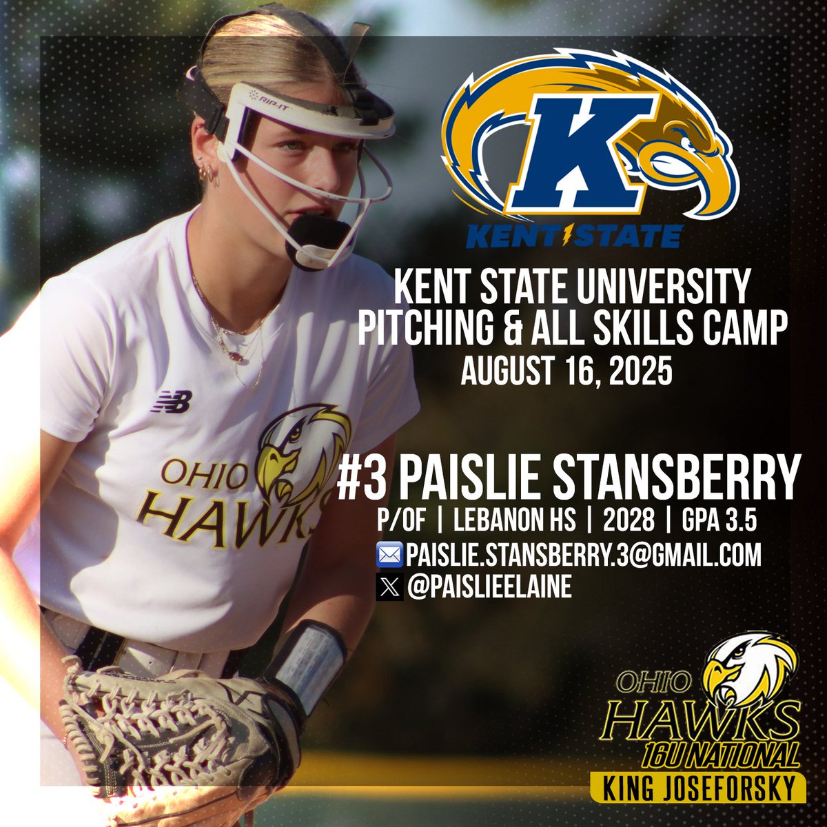 Paislieelaine's tweet photo. What a great weekend coming up! Looking forward to the @KentStSoftball 🥎⛺️ camp and will heading north this Saturday. In the meantime though there is still plenty of work to do‼️
#classof2028
#goingcamping
@Jess_Odonnell88 @whitmorealex8 @Coach_PetrieSB @KentStAthletics @Ohiohawks09King @LaurenLengel @fouronesports @CoastRecruits @EastCoastFP @ExtraInningSB @SportPrepX