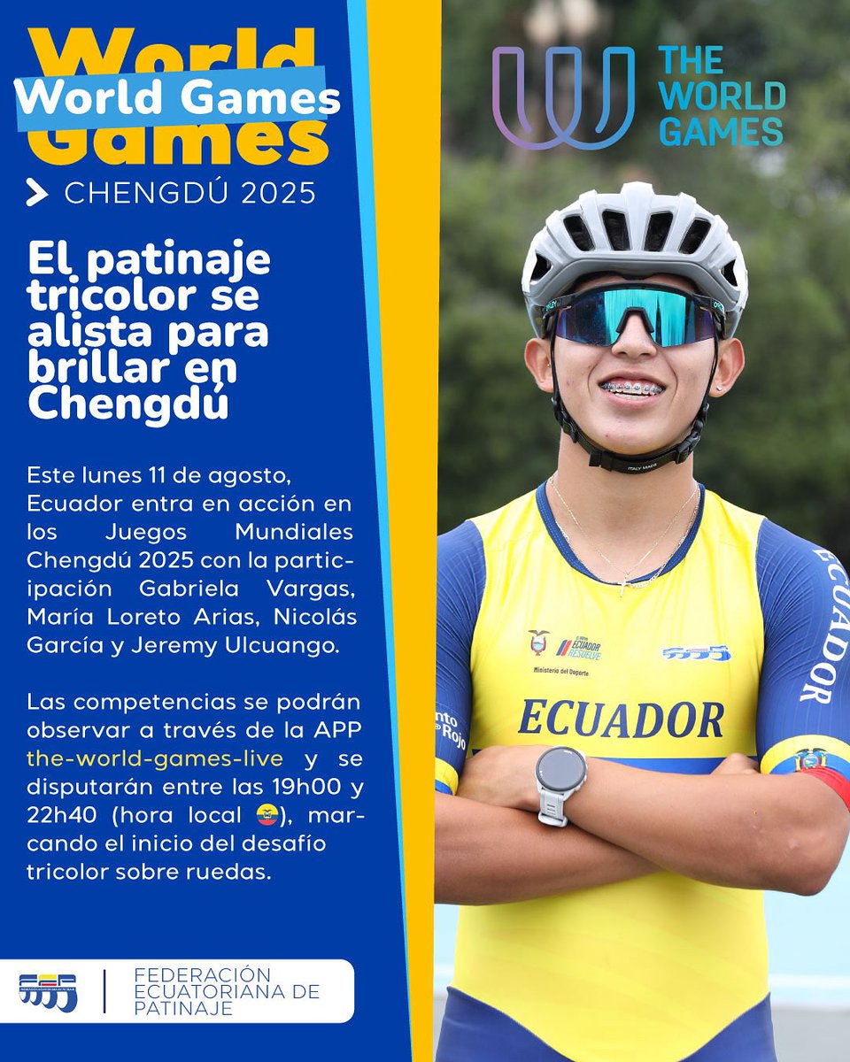 Hoy arranca un nuevo desafío internacional. 

¡VAMOS ECUADOR 🇪🇨! 

#PatinajeEcuador 🇪🇨