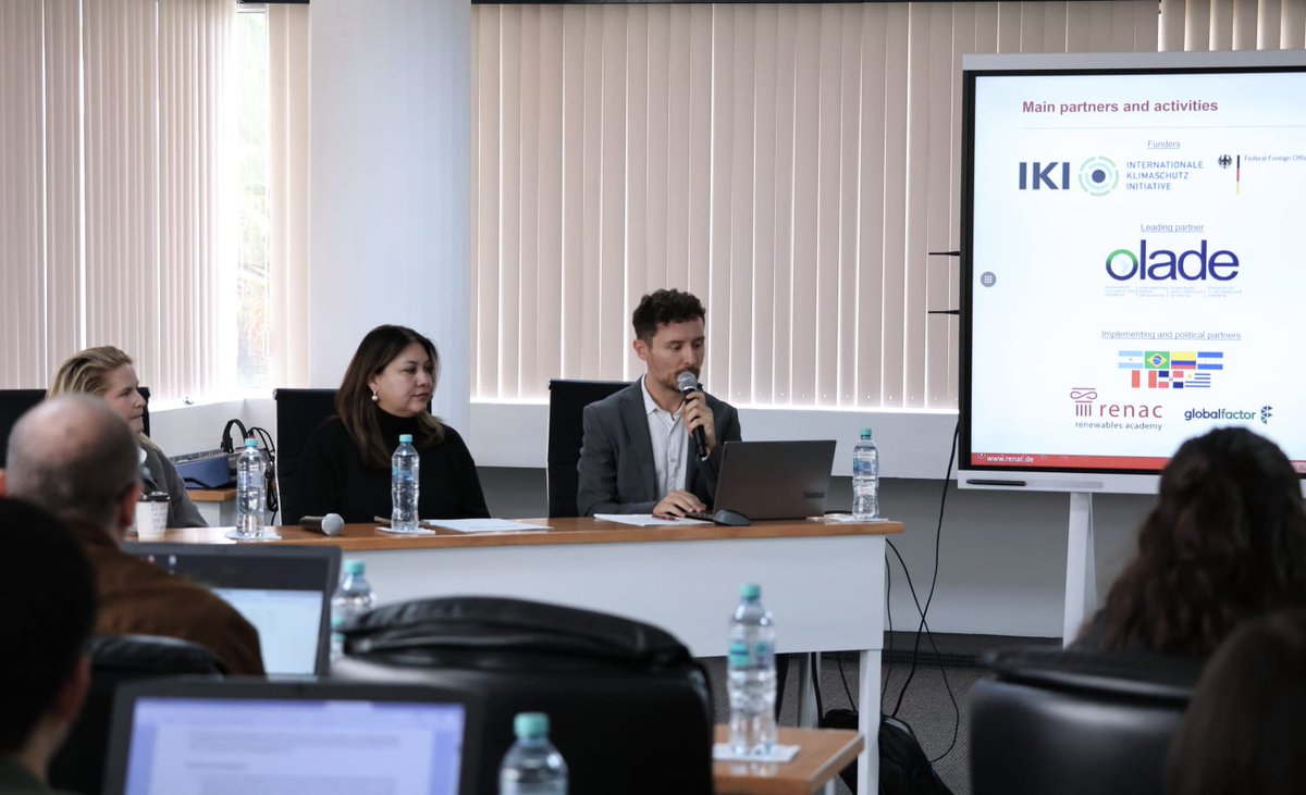 OLACDEORG's tweet photo. Damos inicio al entrenamiento presencial en Economía de las Energías Renovables, en el marco del proyecto #ETRELAII, impulsado por #OLADE, financiado por @iki_germany e implementado junto a #RENAC, #GlobalFactor y universidades de la región.
📅Durante cuatro días, expertos y participantes de toda la región abordarán temas como:
⚡Fundamentos de energías renovables
📊Análisis financiero y económico de proyectos
📜Aspectos legales y contractuales
🛠️ Desarrollo curricular y herramientas prácticas para evaluación financiera
Más que un curso, este espacio es una oportunidad para fortalecer capacidades técnicas, compartir experiencias y construir una red de profesionales comprometidos con un futuro energético sostenible, inclusivo y resiliente.
#OLADE #ETRELA #EnergíasRenovables #RENAC
We kick off the in-person training on Economics of Renewable Energy, as part of the #ETRELAII project, led by #OLADE, funded by the @iki_germany , and implemented together with #RENAC, #GlobalFactor, and universities from across the region.
📅 Over four days, experts and participants from the region will address topics such as:
⚡ Fundamentals of renewable energy
📊 Financial and economic analysis of projects
📜 Legal and contractual aspects
🛠️ Curriculum development and practical tools for financial assessment
More than just a course, this is an opportunity to strengthen technical capacities, share experiences, and build a network of professionals committed to a sustainable, inclusive, and resilient energy future.
#OLADE #ETRELA #RenewableEnergy #RENAC