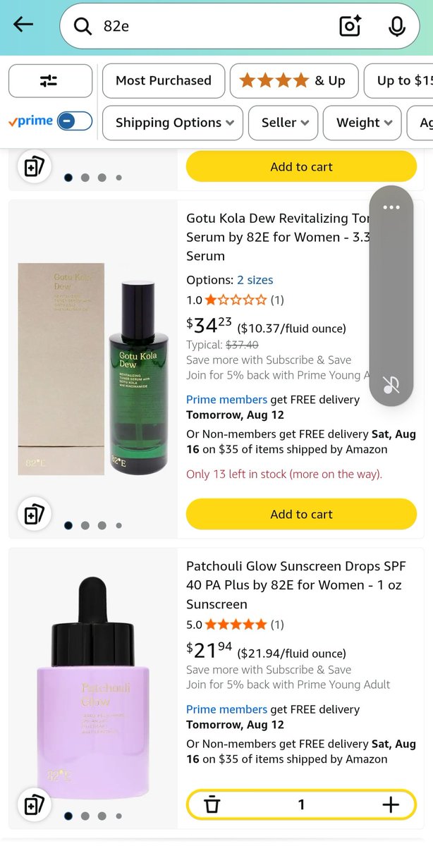Glitterycrazen's tweet photo. Sorry y'all but I'm definitely getting my favorite products. Thank you Deepika!!! @amazon #82e https://t.co/W31ykCNyd5