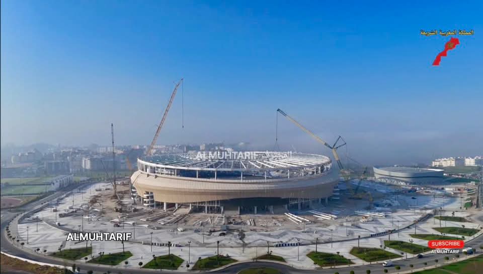🇲🇦🔜🏟 The renovation of Morocco's Tangier Stadium is progressing 🏗

 Work is currently underway on installing the pitch, setting up the external giant screen, installing seats, and developing the surrounding area.🔵⚪

📸 #Morocco | #yallavamos2030