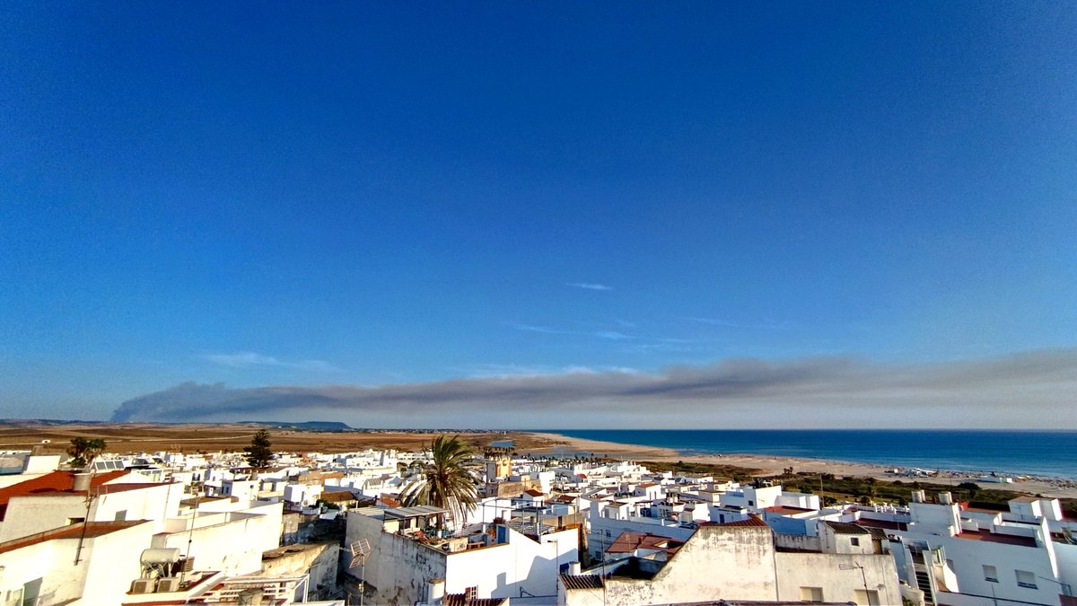 Malakuy's tweet photo. El humo del incendio de Zahara  desde Conil. #incendiotarifa #incendiosforestales https://t.co/lbBsO8taIU