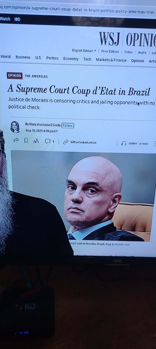 dedestellato's tweet photo. The Wall Street Journal confirma STF DEU O GOLPE! #forasrf #forapt #foralula https://t.co/G0aPouHF4E