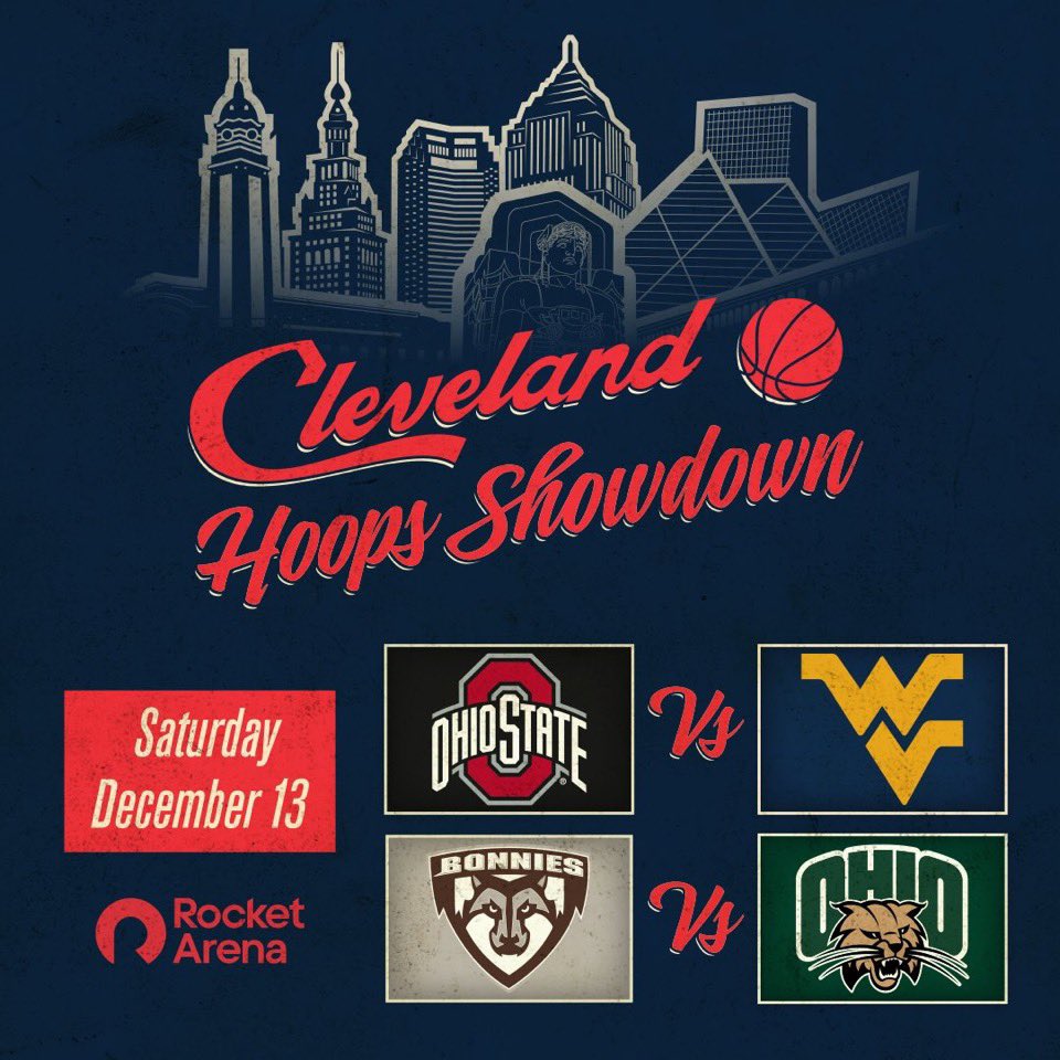 Bonnies Men's Basketball (@bonniesmbb) on Twitter photo Bonnies vs. Ohio U. in the <a href="/cavs/">Cleveland Cavaliers</a>’ <a href="/RocketArena/">Rocket Arena</a> on December 13. Tickets here: ow.ly/yHAb50WCUsH Bonnies vs. Ohio U. in the <a href="/cavs/">Cleveland Cavaliers</a>’ <a href="/RocketArena/">Rocket Arena</a> on December 13. Tickets here: ow.ly/yHAb50WCUsH