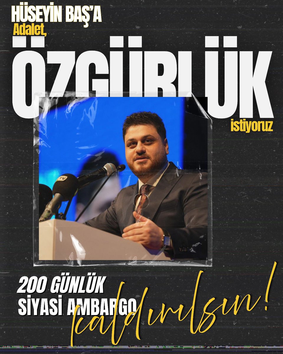 Adalet istiyoruz! Hüseyin Baş'ın adli kontrolü kaldırılsın. #HüseyinBaşiçinadalet
